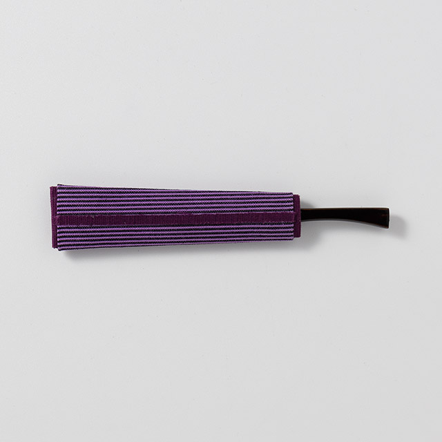 扇袋付き黒文字　紫