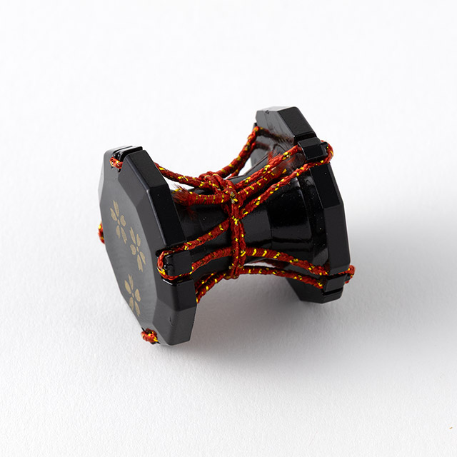 正月小物　鼓（黒）