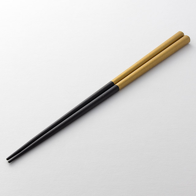 金箔　箸　先端黒