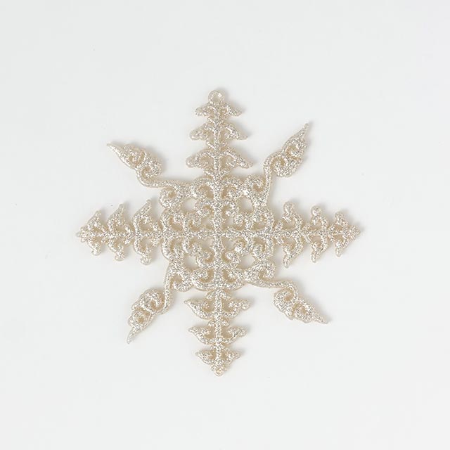 銀ラメ 結晶 オーナメント