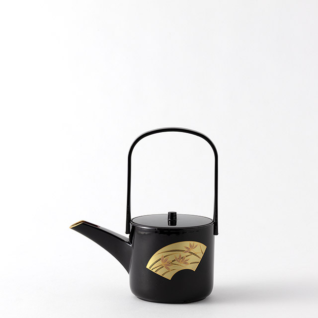 屠蘇器　扇／梅03　黒（銚子）