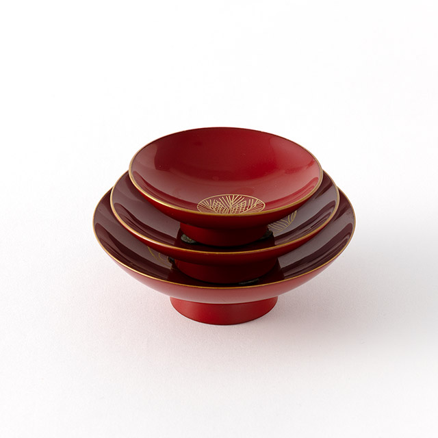 会津 梨子地 屠蘇器(盃)