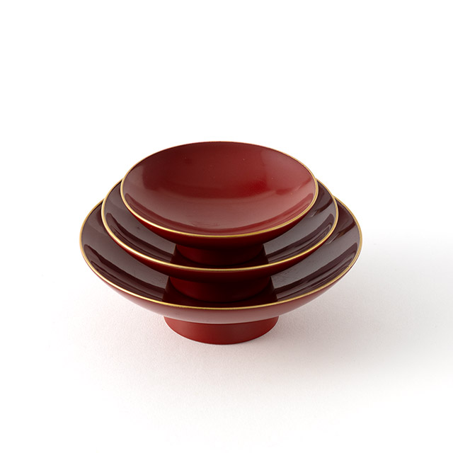 黒小判形四つ揃　屠蘇器（盃）