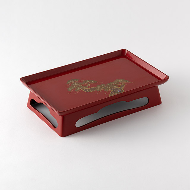 屠蘇器 朱色 金色の松(屠蘇台)