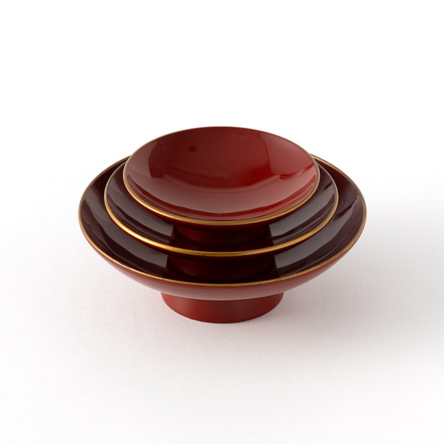 会津屠蘇器 松竹梅 黒/金(盃)