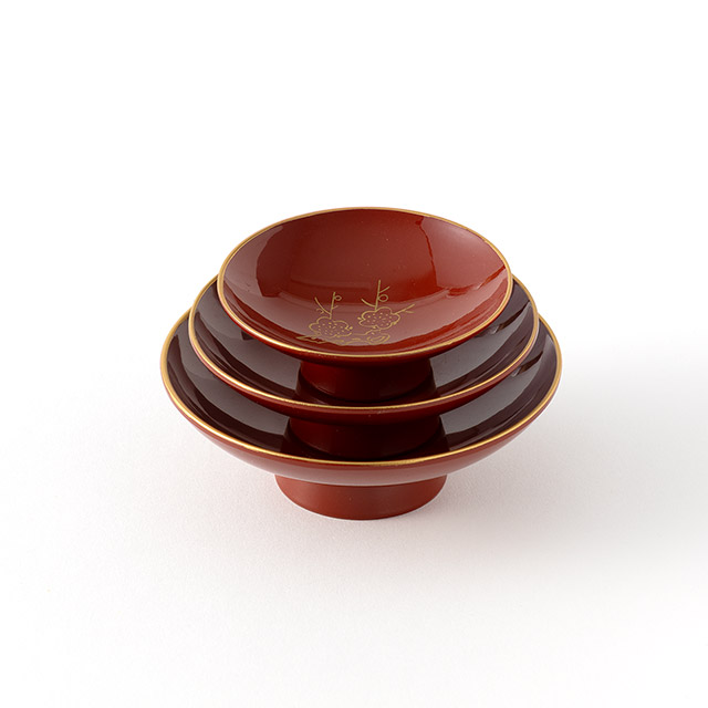 黒四つ揃屠蘇器　舞鶴（盃）