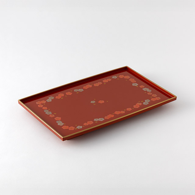 屠蘇器　朱　梅の小花（屠蘇台）