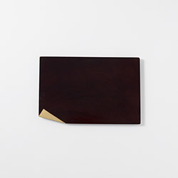 塗り　片隅折り金　21/14　茶