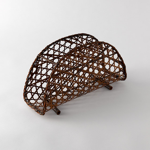 うちわスタンド アメ色(ハーフ)