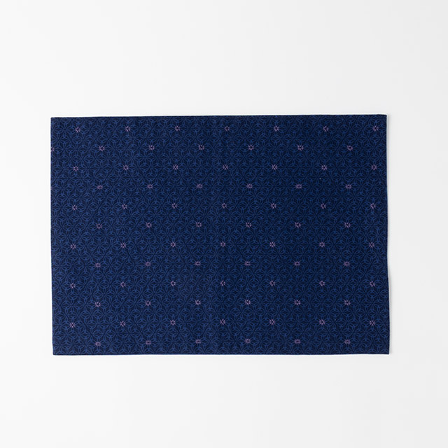 和)ランチョンマット 紺地紫ドット