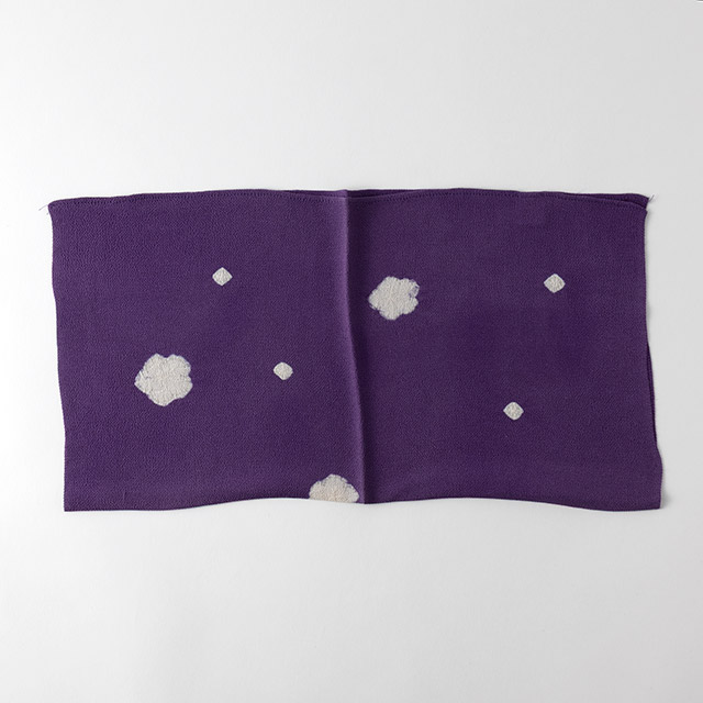 風呂敷　正絹紫　白の花