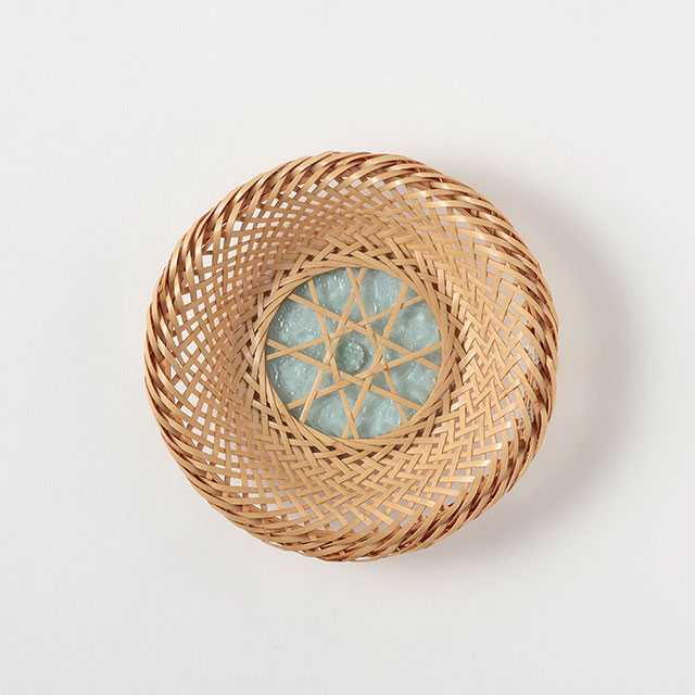 竹コースタ白竹　下ガラス