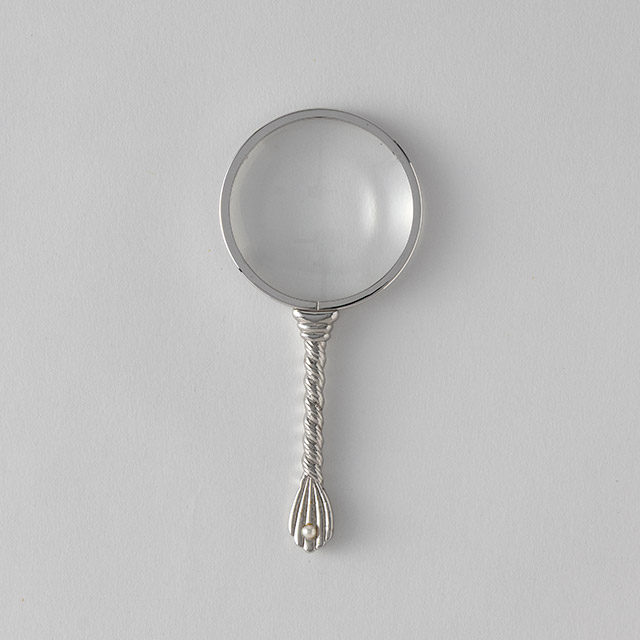 パール付きルーペ　ツイスト小　シルバー