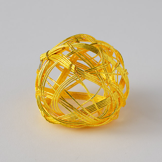 お正月　水引ボール金　中