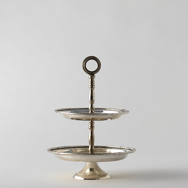 シルバー2段トレー（ｆ）ミニ