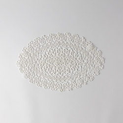 センターマットレース編楕円HK白