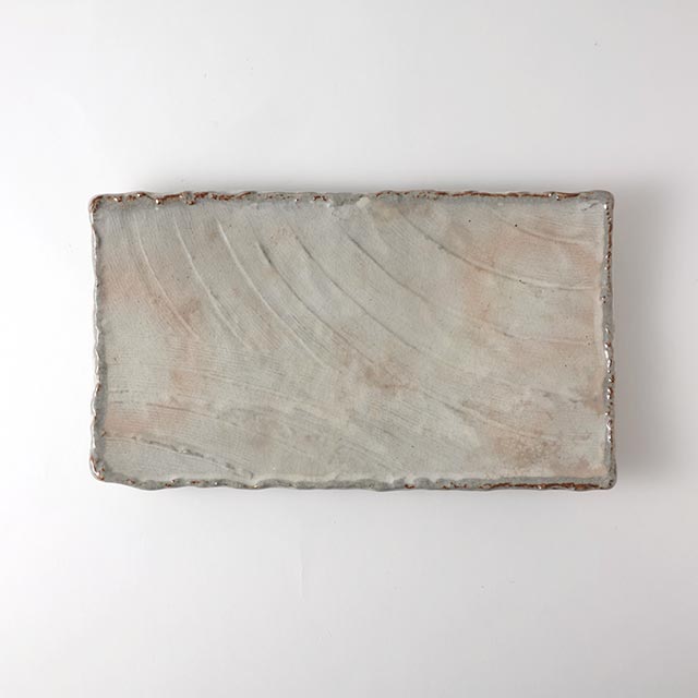 御本手クシメ長角尺ニ皿