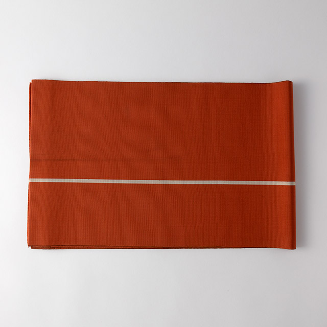 和 アンティーク博多織朱色白線