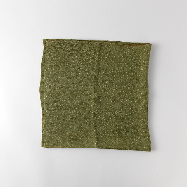 風呂敷　正絹　若緑ドット