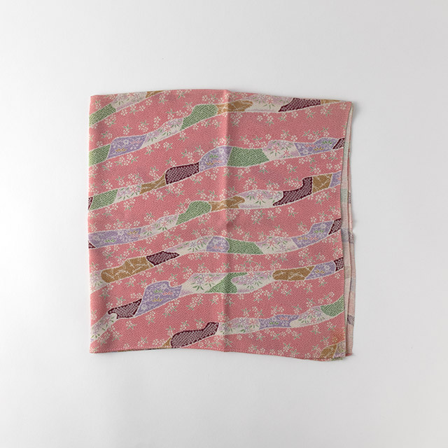 ピンク丹後ちりめん　風呂敷