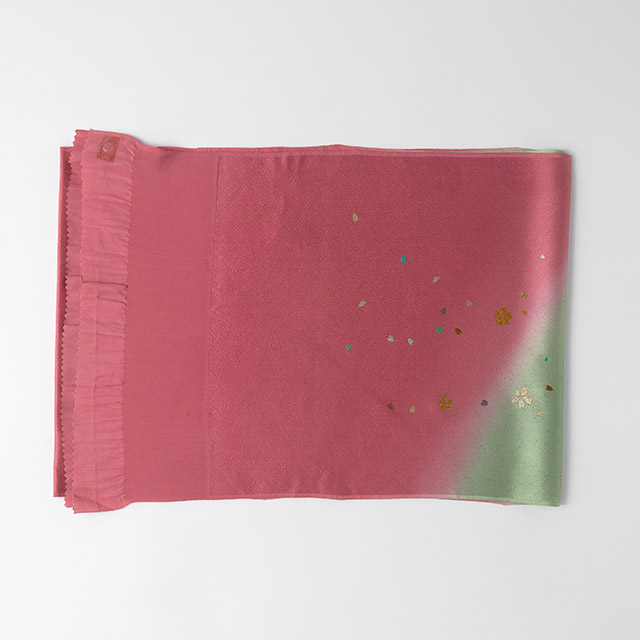 和の布　りんず　ピンク／若草