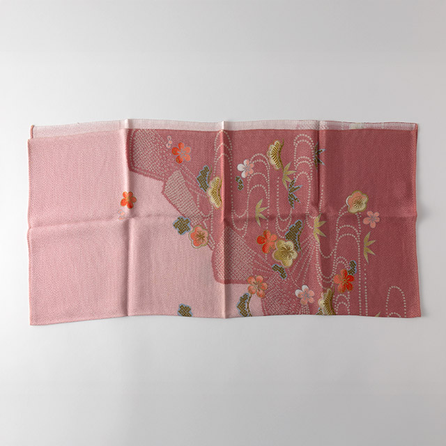 風呂敷　ピンク花