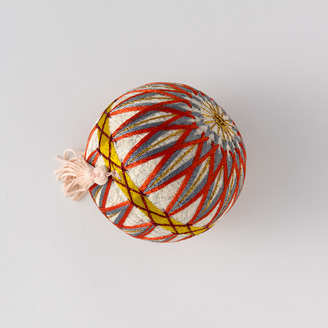 シルク手まり　ピンク房付き