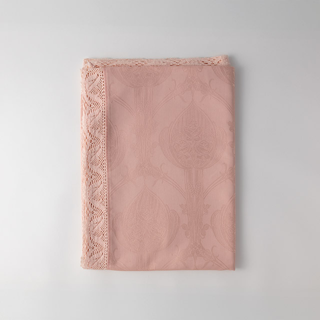 テーブルクロス NI　縁レース　ピンク
