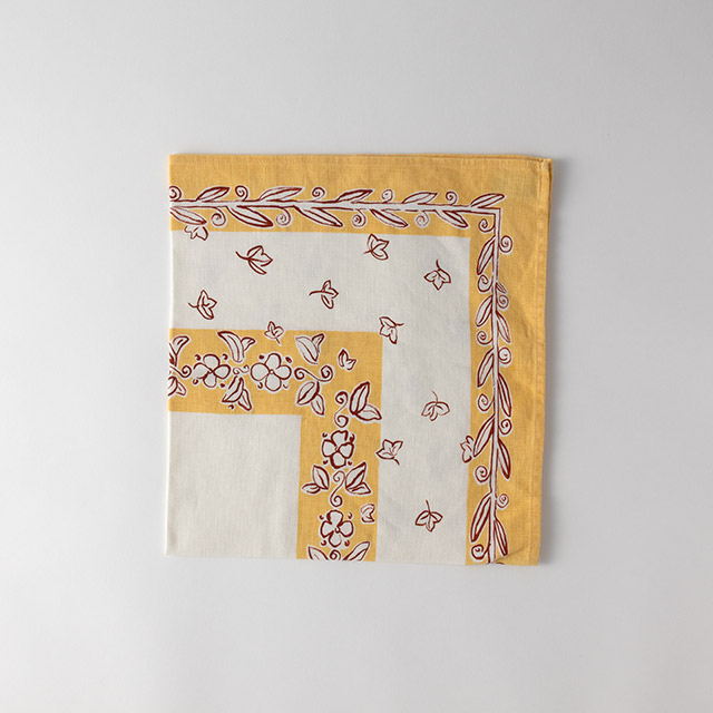 テーブルセンター LIBECO 黄/赤