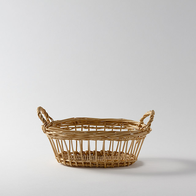 籐バスケット　楕円　22.5×13
