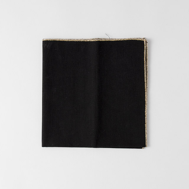 ナプキン 黒 ゴールドライン