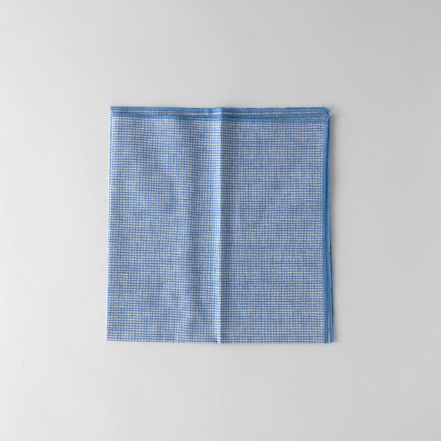 ナプキン ブルー/白 格子
