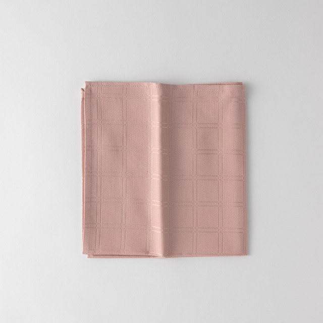 ナプキン　AUS　ピンク艶格子