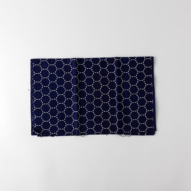 日本手ぬぐい　紺地に白かのこ