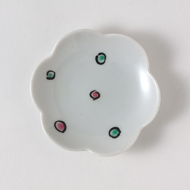 花型豆皿 カラードット