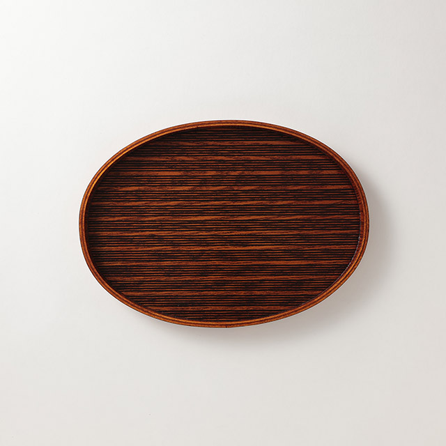 木製小判トレー(茶)杉並