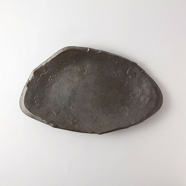 Hiyo シルバー変形楕円大皿