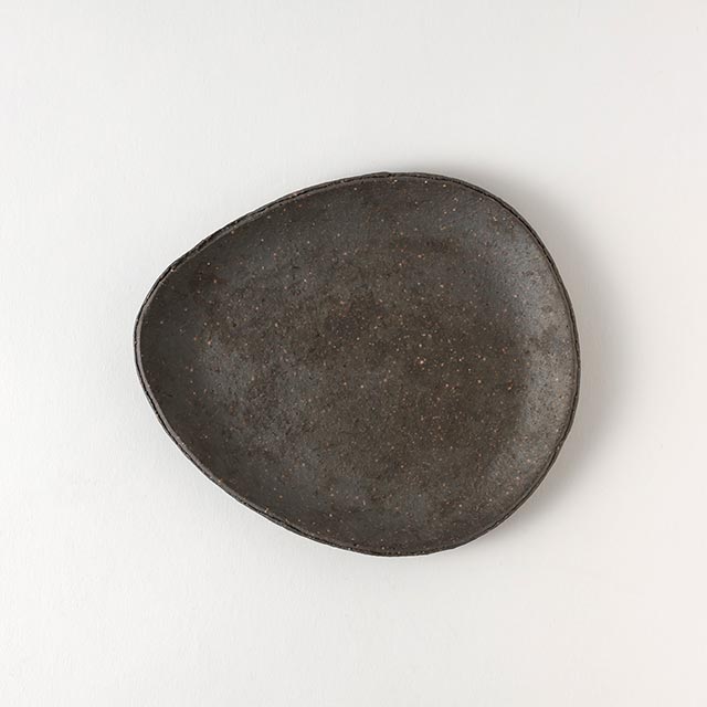 グレー（カワラ）変形小皿