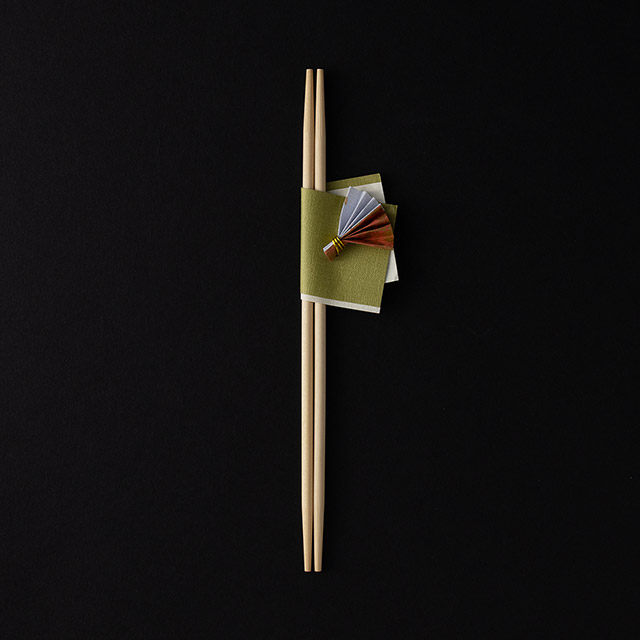 祝箸　扇かざり　紫／朱