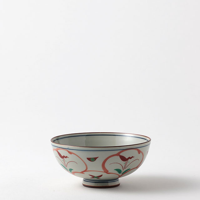 飯碗 武山 朱の花