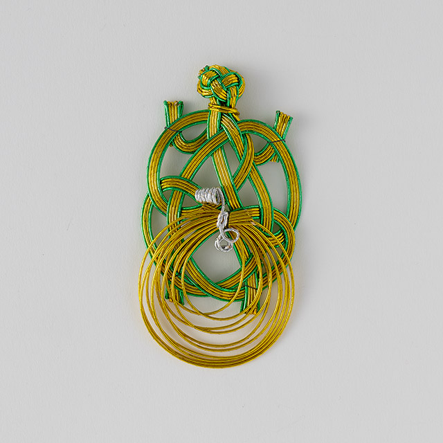 水引亀　緑／金　ミニ