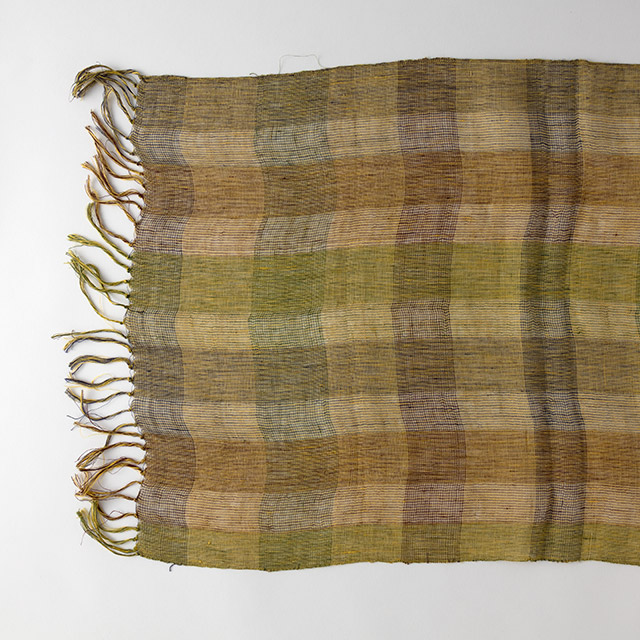 テーブルセンター　麻170/46　黄／緑