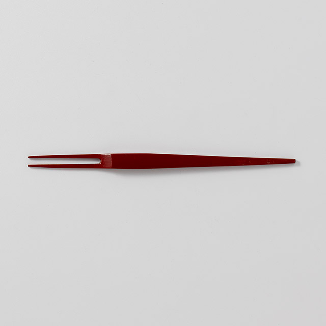 竹フォーク　朱一色　ロング