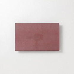 長角ピンク脚付きプレート　24×14　大