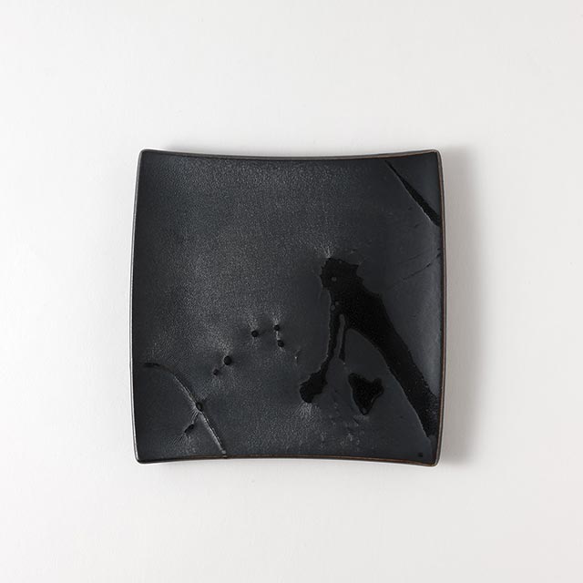 TC kawara黒スクエア皿