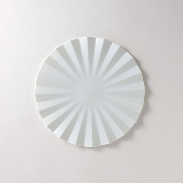 ZEN　23cmプレート　白プリーツ