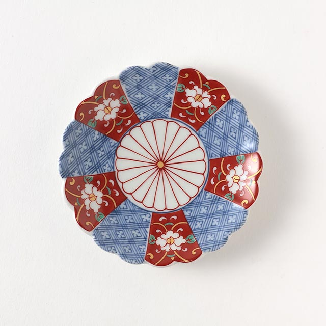赤絵まり 小皿 10cm