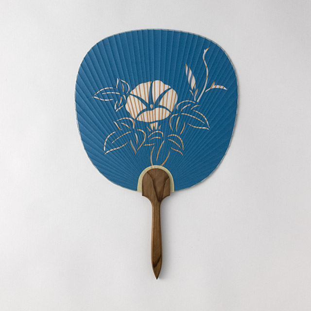 うちわ new ブルー朝顔