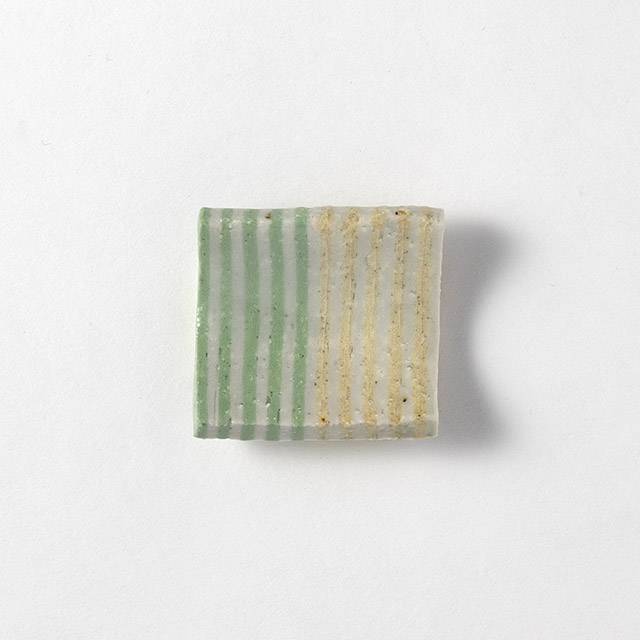 箸置　Gr／Beストライプ　四角