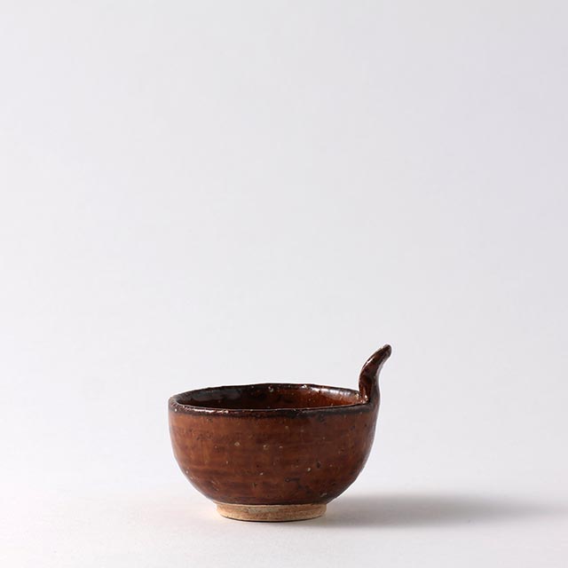 茶つやあり小鉢ミニ 片手付